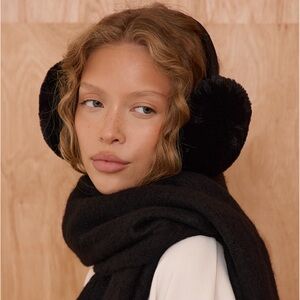 ShopEvelynne Black Faux Fur Earmuffs